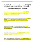 Canfit Pro Theory Exam Latest Exam 2026 &vert; All Questions and Correct Answers &vert; Graded A&plus; &vert; Verified Answers &vert; Just Released