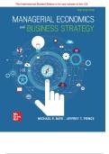 COMPLETE SOLUTION MANUAL FOR Managerial Economics and Business Strategy 10th Edition By Michael Baye&comma; Jeff Prince All Chapters