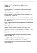 BUS 271 FINAL EXAM WELCH QUESTIONS & ANSWERS