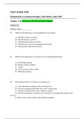 Test Bank&colon; Fundamental Accounting Principles 25th Edition &lpar;Wild&comma; Shaw & Larson&rpar; &vert; 100&percnt; Verified Q&A &vert; 2026&sol;2027