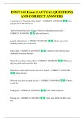 INMT 341 Exam 2 ACTUAL QUESTIONS  AND CORRECT ANSWERS