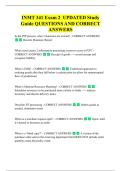 INMT 341 Exam 2  UPDATED Study  Guide QUESTIONS AND CORRECT  ANSWERS 