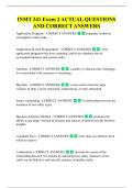 INMT 341 Exam 2 ACTUAL QUESTIONS  AND CORRECT ANSWERS 