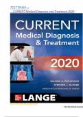 CURRENT Medical Diagnosis & Treatment 2020 Test Bank &ndash; Complete Study Guide & Practice Questions for Medical Exams &vert; All Chapters 