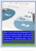 WGU C955 Applied Probability & Statistics Final Exam Guide 2026-2027 &lpar;100&percnt; Solved&rpar;