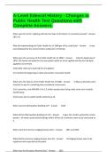 A-Level Edexcel History - Changes in Public Health Test Questions with Complete Answers&period;