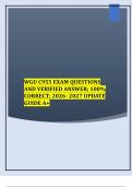 WGU C955 Exam Questions & Verified Answers &lpar;2026-2027&rpar; &ndash; 100&percnt; Correct Guide