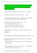 History A Level Edexcel America &lpar;UNIT 2&rpar; Test Papers with Solved Solutions 2026 Updated&period;