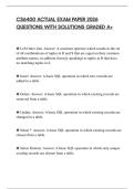 CS6400 ACTUAL EXAM PAPER 2026 QUESTIONS WITH SOLUTIONS GRADED A&plus;