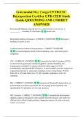 Intermodal Dry Cargo CNTR&sol;CSC  Reinspection Certifier UPDATED Study  Guide QUESTIONS AND CORRET  ANSWSER 
