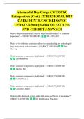 Intermodal Dry Cargo CNTR&sol;CSC  Reinspection &lpar;Cert&rpar;&comma; INTERMODAL DRY  CARGO CNTR&sol;CSC REINSPEC  UPDATED Study Guide QUESTIONS  AND CORRET ANSWSER 