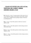 CS6400 ELITE REVIEW 2026 WITH ACTUAL QUESTIONS AND CORRECT VERIFIED ANSWERS GRADED A PLUS