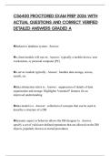 CS6400 PROCTORED EXAM PREP 2026 WITH ACTUAL QUESTIONS AND CORRECT VERIFIED DETAILED ANSWERS GRADED A