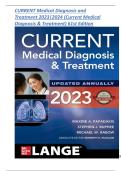 TEST BANK For Current Medical Diagnosis And Treatment 2023&comma;  Edition By Papadakis & Mcphee&comma; All 42 Chapters Covered&comma; Verified Latest update Edition