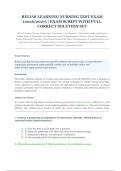 Relias Learning Nursing Test Exam &lpar;2026&sol;2027&rpar; &ndash; Nursing Competency Assessment &vert; Exam Script with Full Correct Solution Set