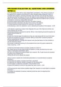 PPR EXAMS EVALUATION ALL QUESTIONS AND ANSWERS RATED A&plus;