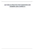 A&P HESI A2 PRACTICE TEST QUESTIONS AND ANSWERS 100&percnt; CORRECT&excl;&excl;