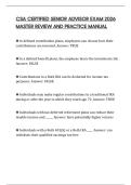 CSA CERTIFIED SENIOR ADVISOR EXAM 2026 MASTER REVIEW AND PRACTICE MANUAL