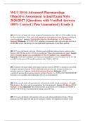 WGU D116 Advanced Pharmacology Objective Assessment Actual Exam Style 2026&sol;2027 &vert; Questions with Verified Answers 100&percnt; Correct &vert; Pass Guaranteed &vert; Grade A