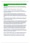 PCIP UPDATED EXAM SCRIPT QUESTIONS AND ANSWERS RATED A&plus;