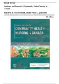 COMPLETE TEST BANK &ndash; Stanhope & Lancaster&rsquo;s Community Health Nursing in Canada 4E All Chapters 1&ndash;18 &vert; Verified Answers &vert; Exam-Prep Ready &vert; Latest Edition &vert; Graded A&plus;