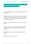 CSAM EXAM STUDY GUIDE 2026 QUESTIONS WITH SOLUTIONS GRADED A&plus;