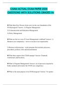 CSAM ACTUAL EXAM PAPER 2026 QUESTIONS WITH SOLUTIONS GRADED A&plus;