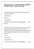 NUR 504 Exam 4 Guide&colon; Verified Questions & Answers for 100&percnt; Accuracy