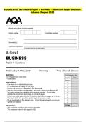 AQA A-LEVEL BUSINESS Paper 1 Business 1 Question Paper and Mark   Scheme Merged 2025