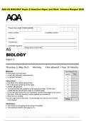 AQA AS BIOLOGY Paper 2 Question Paper and Mark  Scheme Merged 2025 
