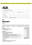 PACKAGE DEAL AQA AS  BIOLOGY  Question Paper and Mark Scheme 2025
