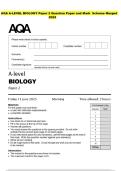 AQA A-LEVEL BIOLOGY Paper 2 Question Paper and Mark  Scheme Merged  2025