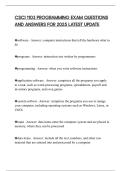 CSCI 1103 PROGRAMMING EXAM QUESTIONS AND ANSWERS FOR 2025 LATEST UPDATE