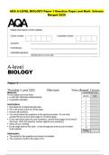 AQA A-LEVEL BIOLOGY Paper 1 Question Paper and Mark  Scheme  Merged 2025