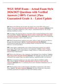 WGU D545 Exam &ndash; Actual Exam Style 2026&sol;2027 Questions with Verified Answers &vert; 100&percnt; Correct &vert; Pass Guaranteed Grade A &ndash; Latest Update