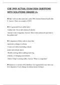 CSE 3901 ACTUAL EXAM 2026 QUESTIONS WITH SOLUTIONS GRADED A&plus;