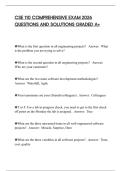 CSE 110 COMPREHENSIVE EXAM 2026 QUESTIONS AND SOLUTIONS GRADED A&plus;