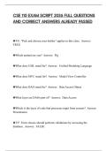 CSE 110 EXAM SCRIPT 2026 FULL QUESTIONS AND CORRECT ANSWERS ALREADY PASSED