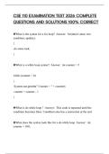 CSE 110 EXAMINATION TEST 2026 COMPLETE QUESTIONS AND SOLUTIONS 100&percnt; CORRECT