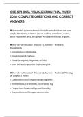 CSE 578 DATA VISUALIZATION FINAL PAPER 2026 COMPLETE QUESTIONS AND CORRECT ANSWERS