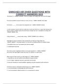 ENRICHED AIR DIVER QUESTIONS WITH CORRECT ANSWERS 