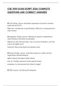 CSE 3901 EXAM SCRIPT 2026 COMPLETE QUESTIONS AND CORRECT ANSWERS