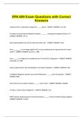 EPA 609 Exam Questions with Correct Answers&period;