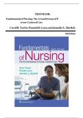 Fundamentals of Nursing 9th Edition Test Bank 2025 &ndash; Taylor & Lynn &ndash; NCLEX Practice Questions & Answers