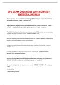 EPD EXAM QUESTIONS WITH CORRECT ANSWERS 20252026&period;