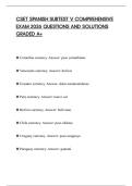 CSET SPANISH SUBTEST V COMPREHENSIVE EXAM 2026 QUESTIONS AND SOLUTIONS GRADED A&plus;