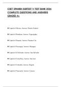 CSET SPANISH SUBTEST V TEST BANK 2026 COMPLETE QUESTIONS AND ANSWERS GRADED A&plus;