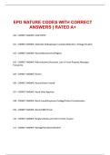 EPD NATURE CODES WITH CORRECT ANSWERS RATED A&plus;