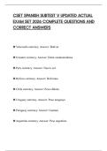 CSET SPANISH SUBTEST V UPDATED ACTUAL EXAM SET 2026 COMPLETE QUESTIONS AND CORRECT ANSWERS