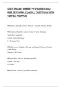 CSET SPANISH SUBTEST V UPDATED EXAM PREP TEST BANK 2026 FULL QUESTIONS WITH VERIFIED ANSWERS